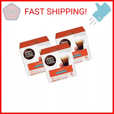 Nescafe Dolce Gusto Coffee Pods Lungo Decaffeinato 16 Capsules Pack Of 3 • $26.39