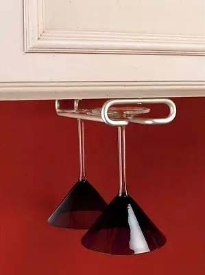 $10.99 • Buy 16  Wire Wine Glass Rack Hanger Holder Satin Nickel (Rev-A-Shelf)