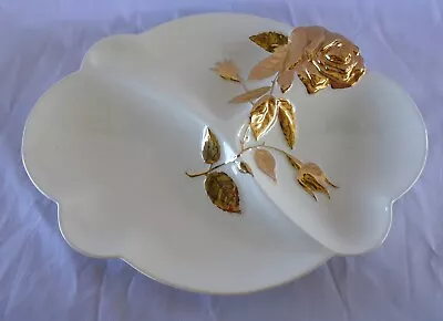 Vintage Royal Winton Gold Rose Serving Platter VGC • $20