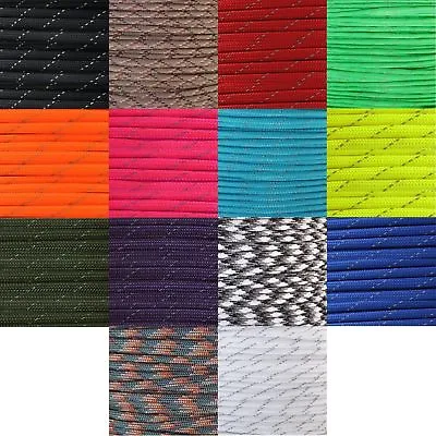 550 Type III 7 Strand Paracord Parachute Cord Reflective Line Reflecting Tracers • $6.99