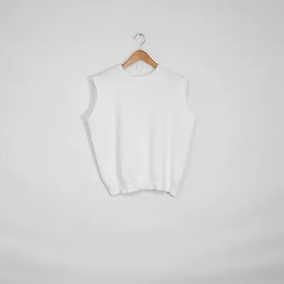 Vintage 90s Blank Sweatshirt XL - Sleeveless Vest Crewneck Faded Distressed USA • $24.99