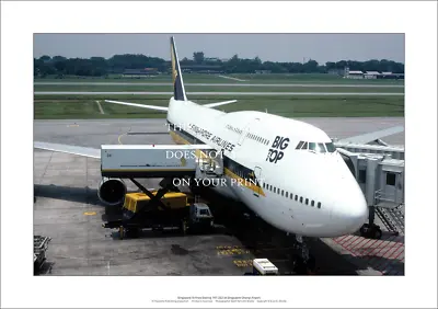 $19.95 • Buy Singapore Airlines Boeing 747-312 A3 Art Print – Changi – 42 X 29 Cm Poster