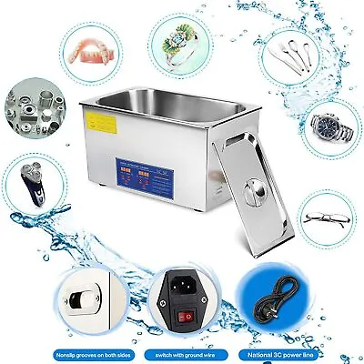 10L Stainless Digital Ultrasonic Cleaner Ultra Sonic Bath Timer Heater • $117.94