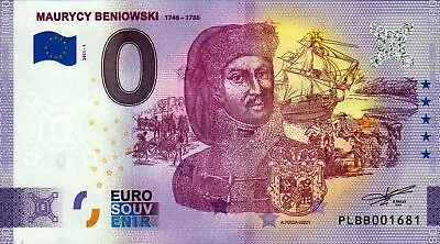 Zero Euro Bill - 0 Euro Bill - Poland - Maurycy Beniowski 2021-1 • £3.72