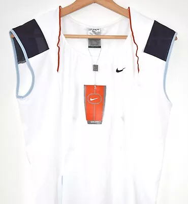 £15 • Buy VTG 90s Y2K Nike Supreme Court Challenge Court Full Dress White L Agassi Sampras