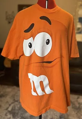 Vintage Orange M&M Chocolate Candy Graphic Mens XL Short Sleeve T-Shirt  • $10