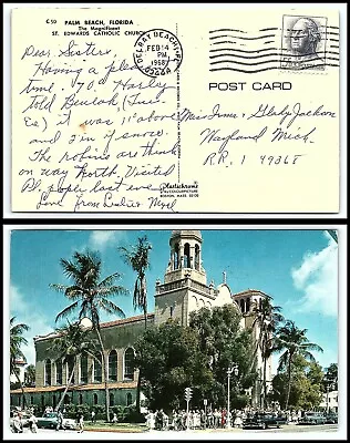 1968 US Postcard - Delray Beach Florida To Wayland Michigan U15 • $2.99