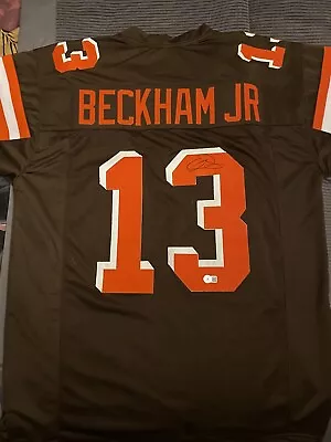 Odell Beckham Jr Autographed/Signed Jersey Beckett Sticker Cleveland Browns • £199