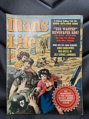 Men's Adventure Magazine- MAN'S LIFE May 1962 Pulp Adventure RARE • $99.99
