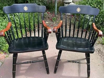 Chair Wood U.S. Naval Academy Captain's Chair By S.BENT-BROS COLONIAL • $599