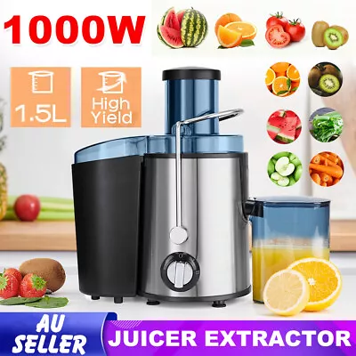 1000W 1.5L Stainless Steel Electric Fruit Juicer Press Juice Squeezer Extractor • $25.95