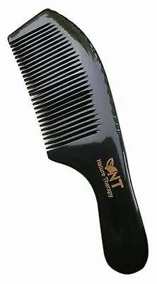 UK Seller! Handcraft Black Buffalo Horn Detangling Hair Care Comb Gift 18.5cm • £8.88