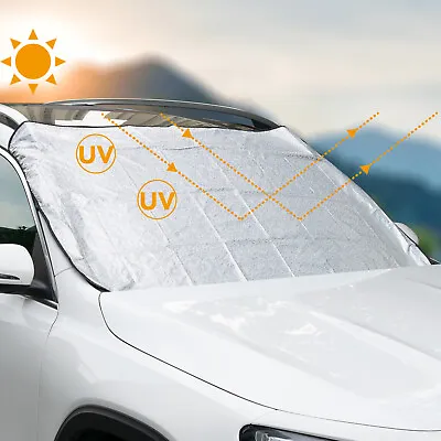 Car Windshield Cover SUV Sun Shade Windscreen Frost Snow Ice Protector 150*100CM • $12.78
