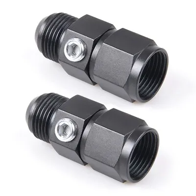 2Pcs Fuel Pressure Fitting 6AN Male To Female + 1/8 NPT Gauge Port Hose Adapter • $10.99