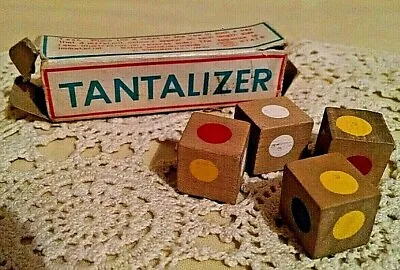 Tantalizer Game Shackman Ny Made Japan #7415 Org Box 4 Wooden Dice Vintage Die. • $9.99