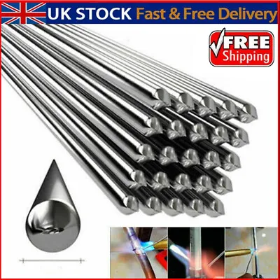 £4.99 • Buy 10/20/50pcs Aluminium Welding Rods Brazing Easy Melt Solder Flux Core For Alloy