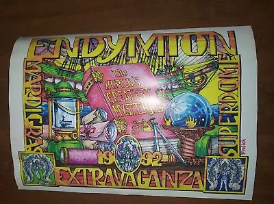 ENDYMION 1992 VINTAGE  MARDI GRAS POSTER MYSTERIES By FROSICH RAB3118 18  X 13  • $55