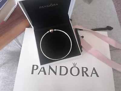 Genuine Authentic Pandora Rose Gold Clasp Bangle • £35