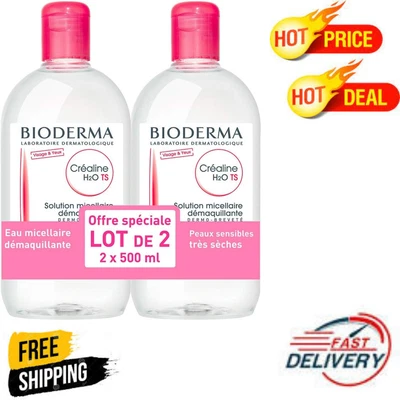 £23.25 • Buy Bioderma Crealine TS H2O Micelle Solution 2 X 500ml, Free & Fast Shipping UK