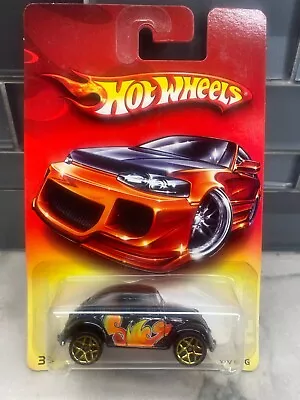 $10.80 • Buy 2007 Hot Wheels Walmart Exclusive Red Card Series VW BUG Black W/Gold 5Y Spokes