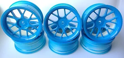 RC Car 1/10 Drift Rim 3mm 6mm 9mm OFFSET Wheel Y SPOKE Blue • £8.49
