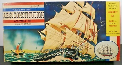 Vintage 1950s Itc Ideal Toy Corp Uss Constitution Model Kit #3713 1:384 Scale • $49.95