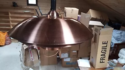 Mid Century Retro Vintage Danish Style Rise And Fall Pendant Lamp Copper  • £45