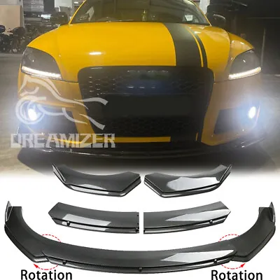 For Audi TTRS MK2 MK3 A3 A4 Carbon Fiber Lower Front Bumper Lip Spoiler Splitter • $99.01