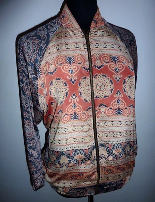 £49.99 • Buy Ladies ZEN ETHIC France Bomber Jacket Harrington Casual Womens Size L XL 16 - 18