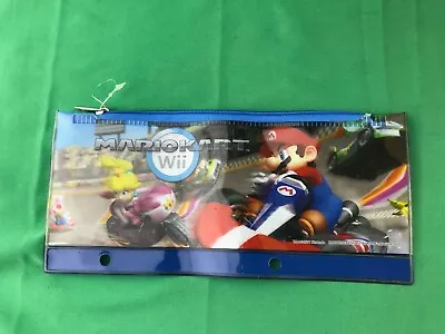 Mario Kart Wii Pencil Case Pen Pouch Zippered Binder Storage Bag Nintendo PVC • $8.99