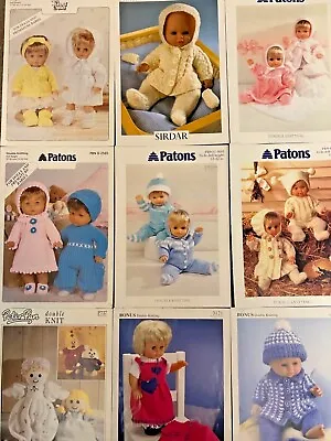 Baby Doll & Doll Clothes Knitting Patterns. Assorted Patterns Used. • £2.75