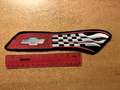 Vintage Embroidered Racing Patch-CHEVROLET CHECKERED FLAG-Excellent Condition • $9.49