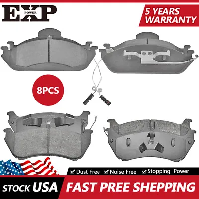Front And Rear Ceramic Brake Pads W/Hardware For Mercedes Benz ML320 ML350 ML430 • $53.99