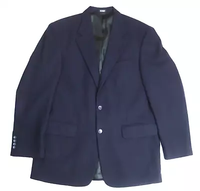 John Ashford - Men's Navy Blue Wool Blend Blazer Jacket - Size 42l • $18