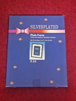 MiL London Silver Plated Photo Frame For 4  X 6  / 10cm X 15cm. New In Box. • £4