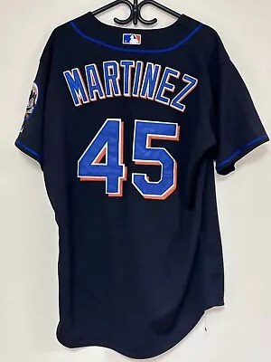 New York Mets Pedro Martinez #45 Authentic Majestic Jersey Size 56 Black • $47.19