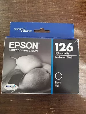 GENUINE Epson 126 HIGH CAPACITY Black Ink Cartridge EXP 06/2024 NEW Sealed • $12.75