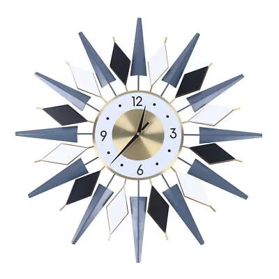 Large Starburst Metal Wall Clock Mid Century Modern Europe Style Decor 60x60cm • $47.99