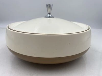 Vintage Vacron Bopp Decker Inc. Serving Insulated Covered Dish Bowl MCM White • $24.71