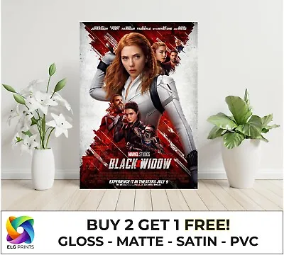 Black Widow Marvel Hero Movie Large Poster Art Print Gift Multiple Sizes • £11