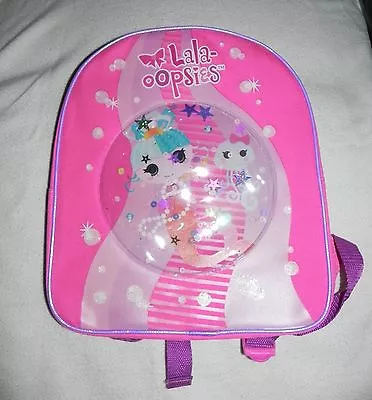 Girl's Lala Oopsie Mini Pink Backpack Mermaid & Friend W/ Floating SequinsStars • $7.95