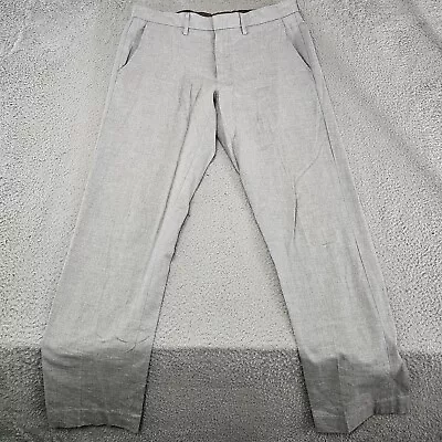 J. Crew Pants Mens 30x29 Grey Bowery Straight Fit Flat Front Chino Khakis Cotton • $17.42