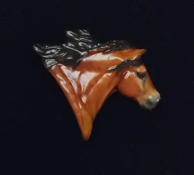 Fine Bone China Horse Brooch - Welsh Cob - Dapple Bay • £29.95