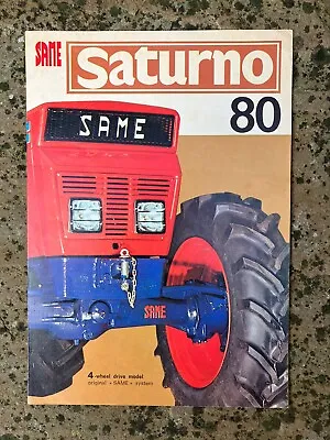 SAME SATURNO TRACTOR BROCHURE 70s CLASSIC ITALIAN FARM MODEL SALES LEAFLET • £6