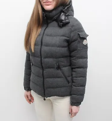 Women's MONCLER Bady Quilted Wool Down Puffer Jacket Hooded RARE Fits ~S • $420