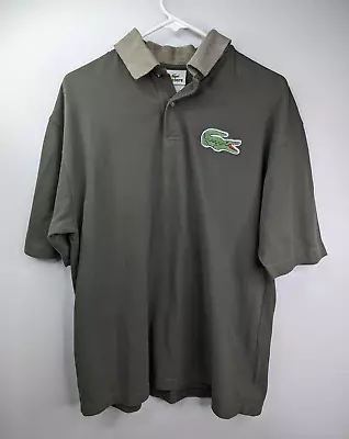 Lacoste Alligator BIG CROC Golf Polo Shirt Green Short Sleeve Mens 5 Medium Peru • $22.99