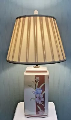 Classic Vintage Murray Feiss Painted Ceramic Table Lamp ~ 1980's • $65