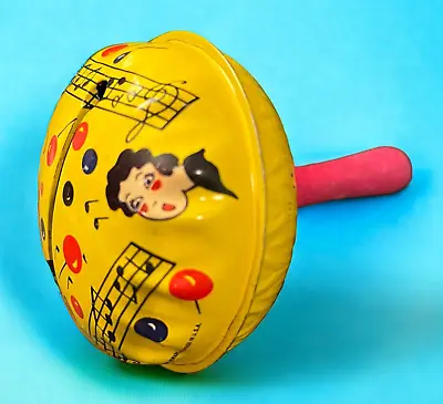 Vintage Kirchhof Noisemaker Singers Music Notes Balloons Tin Made In USA WORKS • $9.99