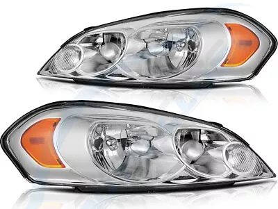 For 2006-2007 Chevrolet Monte Carlo Headlights Assembly Set Left Right Chrome • $61.99