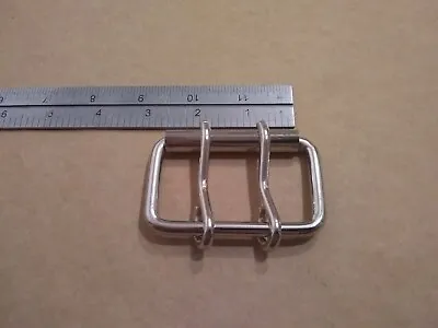 2 1/2   Nickel Plated / Steel Double Tongue Roller Buckle (Pack Of 5) • $21